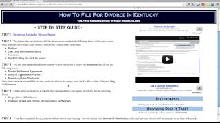 How to File For Divorce in Kentucky [upl. by Ailehs736]