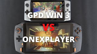 GPD Win 3 vs ONEXPLAYER 1S compared  Overview benchmarks and performance on the handheld gaming PC [upl. by Nelda]