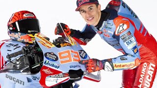 REVEALED Official Gresini Racing Team with Marc Marquez Debut Livery in 2024 MotoGP Season marc [upl. by Aleyam947]