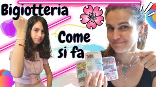 LA BIGIOTTERIA insegno a Lara come fare un Bracciale con la chiusura tutorial [upl. by Nassi]