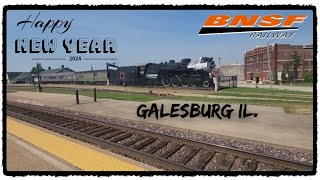 1224 BNSF in Galesburg amp Canadian National in town railfanning [upl. by Nesral972]