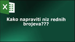 Kako napraviti niz rednih brojeva ili drugih simbola započetnike [upl. by Descombes523]