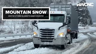 Winter storm brings heavy snowfall to North Carolina mountains [upl. by Kellyn]