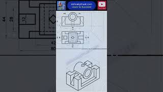 HOW TO DRAW Isometric Projection  ENGINEERING DRAWINGS  Short [upl. by Leilani]