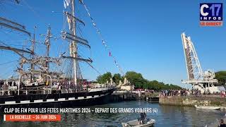 DÉPART DU BELEM DES FÊTES MARITIMES DE LA ROCHELLE 2024 [upl. by Hartley]