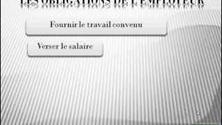 Droit  Le contrat de travail [upl. by Sesom]