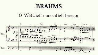 BRAHMS quotO Welt ich muss dich lassenquot op posth 1223  Brindley amp FosterOrgel 1870 Oberwestern [upl. by Mojgan964]