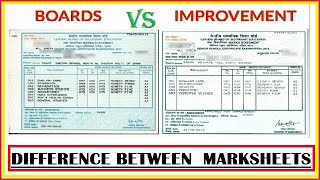 DIFFERENCE BETWEEN BOARDS AND IMPROVEMENT MARKSHEET  CBSE Improvement Exam [upl. by Sakmar]