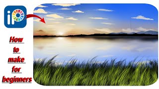 Ibis paint x tutorial for beginners ibis paint x🖌️ painting sunset🌆 evening digital art🎨🎨🎨 [upl. by Romeyn]