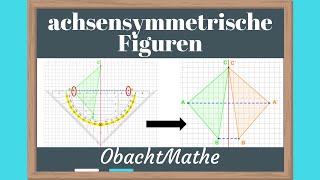 achsensymmetrische Figuren  ganz einfach erklärt  Urpunkt und Bildpunkt  ObachtMathe [upl. by Edia734]