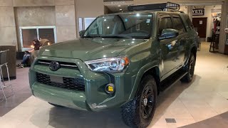 2021 Toyota 4Runner Trail Special Edition in ARMY GREEN Too gimmicky or just right [upl. by Marilla650]