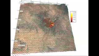 Yarnell Hill Fire simulation of fire spread and wind [upl. by Eetak]