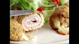 Baked Chicken Cordon Bleu Recipe [upl. by Adiol]