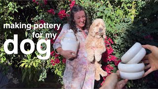 I MADE POTTERY FOR MY DOG how i made a ceramic dog bowl pottery tutorial [upl. by Philippe]