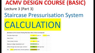 ACMV Design Course Basic Lecture 3 Staircase Pressurization System Part 3 [upl. by Eudoca535]