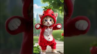 Gato bailando moto fresa🍓 baile de mascotas petdance cats funny animalesdivertidos gatos 🧡🧡🧡 [upl. by Pavior]