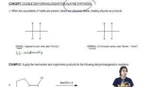 General features of double dehydrohalogenation [upl. by Malvie]