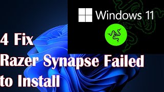 4 Fix Razer Synapse Failed to Install in Windows 11 [upl. by Blinny]