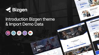 Bizgen  Business Consulting WordPress Theme [upl. by Eyanaj]