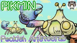 【PIKMIN】How to draw Peckish Aristocrab  step by step [upl. by Koball]