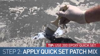 How to Repair Concrete  Concrete Solutions® Quick Set Patch Mix [upl. by Monda]