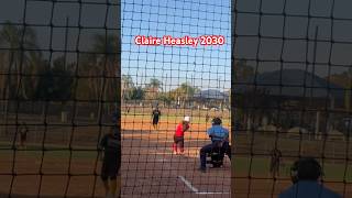 Claire Heasley 2030 almost 2nd HR on the day out on a nice throw softball [upl. by Quintus856]