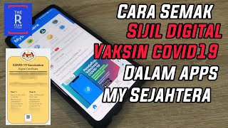 CARA SEMAK SIJIL DIGITAL VAKSIN COVID 19 DI MY SEJAHTERA  SIJIL VAKSIN MYSEJAHTERA [upl. by Ytok]