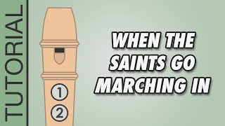 When the Saints Go Marching In G Major  Recorder Tutorial 🎵 EASY Song [upl. by Hluchy]