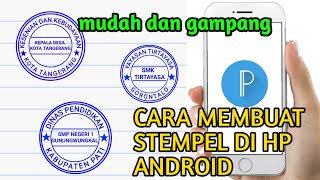 cara buat cap stempel di hp [upl. by Gregorius]