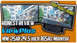 ViewPlus MM25HI 245inch IPS 165hz Monitor HONEST REVIEW [upl. by Alaikim]