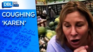 A Different Level of Foul Maskless Woman Coughs on Grocery Shoppers Blames Allergies [upl. by Chema188]