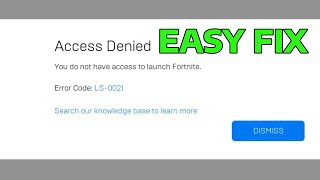 How To Fix Fortnite Change Priority Access Denied [upl. by Amri]