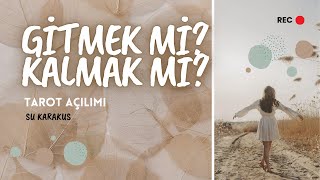 GİTMEK Mİ HAYIRLI KALMAK MI TAROT AÇILIMI SU KARAKUŞ [upl. by Ade]