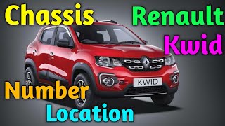 Renault Kwid Chassis Number location  VIN Number Location [upl. by Agnes278]