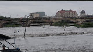 Dresden  Situation an der Carolabrücke am 14092024  Räumungsarbeiten II [upl. by Hathcock]