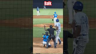 Balk The umpire called 2 balks prior did you see a balk in this 1 Baseball ⚾️ Life mA2tv MILB [upl. by Sivek]