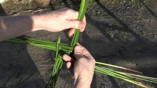 How To Make A Brigids Cross From Rushes [upl. by Nettie676]