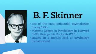 B F Skinners Concept of Behaviorism [upl. by Christiano164]