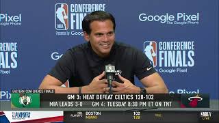 Erik Spoelstra Post Game Interview  May 21  Heat vs Celtics Game 3 [upl. by Woodley]