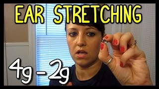 Ear Stretching First Time 4G to 2G 📍 How To With Kristin [upl. by Stilwell]