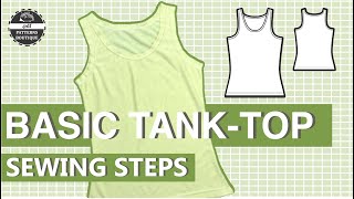 How to Sew a Tank Top Coverstitch Hem Option  Complete Sew Along [upl. by Houghton]