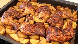 Pollo con Papas al Horno Práctico y Delicioso [upl. by Etnovahs]