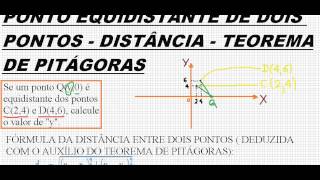 Distância entre dois 2 pontos Equidistância entre pontos equidistantes de outros dois 2 Geometria [upl. by Ikkela]