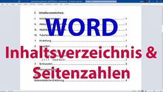 WORD automatisches Inhaltsverzeichnis und Seitenzahlen erstellen  Komplettkurs Tutorial [upl. by Elwin]