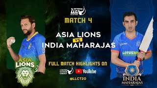 Asia lions v India Maharajas  Match 4 Highlights  Asia vs India  legend League cricket 2023  LLC [upl. by Llenet75]