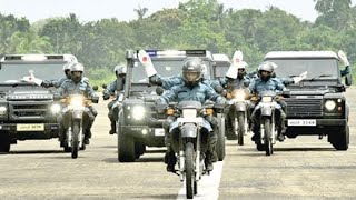 Sri Lankan President Ranil Wickremesinghe under VVIP Security in Galle🇱🇰🚁🚔🚨 [upl. by Annaoy]