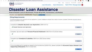 Quick Guide SBA Disaster Loan Application  specific to Coronavirus Covid19 [upl. by Eniamerej]