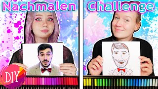 NACHMALEN CHALLENGE mit KATJA ❤️ Wir malen die Crew in 5 Minuten [upl. by Imis]