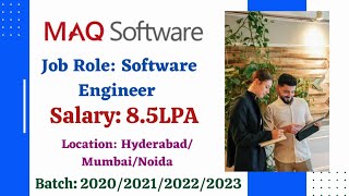 MAQ Software Off Campus Hiring FreshersExperienced Graduates for the Role of Software Engineer [upl. by Areehs]