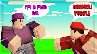 ARSENAL HACKER YOU CANT BE ON PURPLE TEAM Roblox Arsenal [upl. by Eedissac]